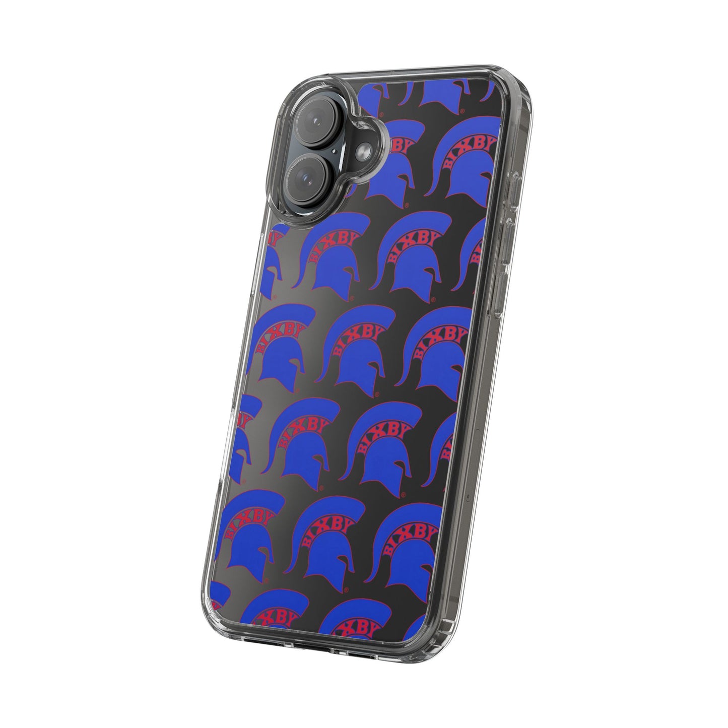 Spartan Blue Logo Clear Apple Phone Case