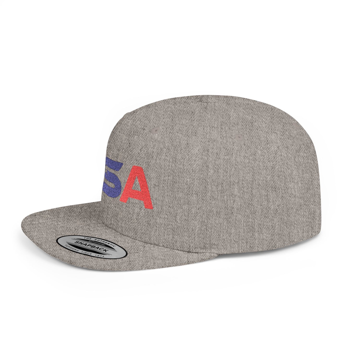 Patriotic USA Embroidered Flat Bill Snapback