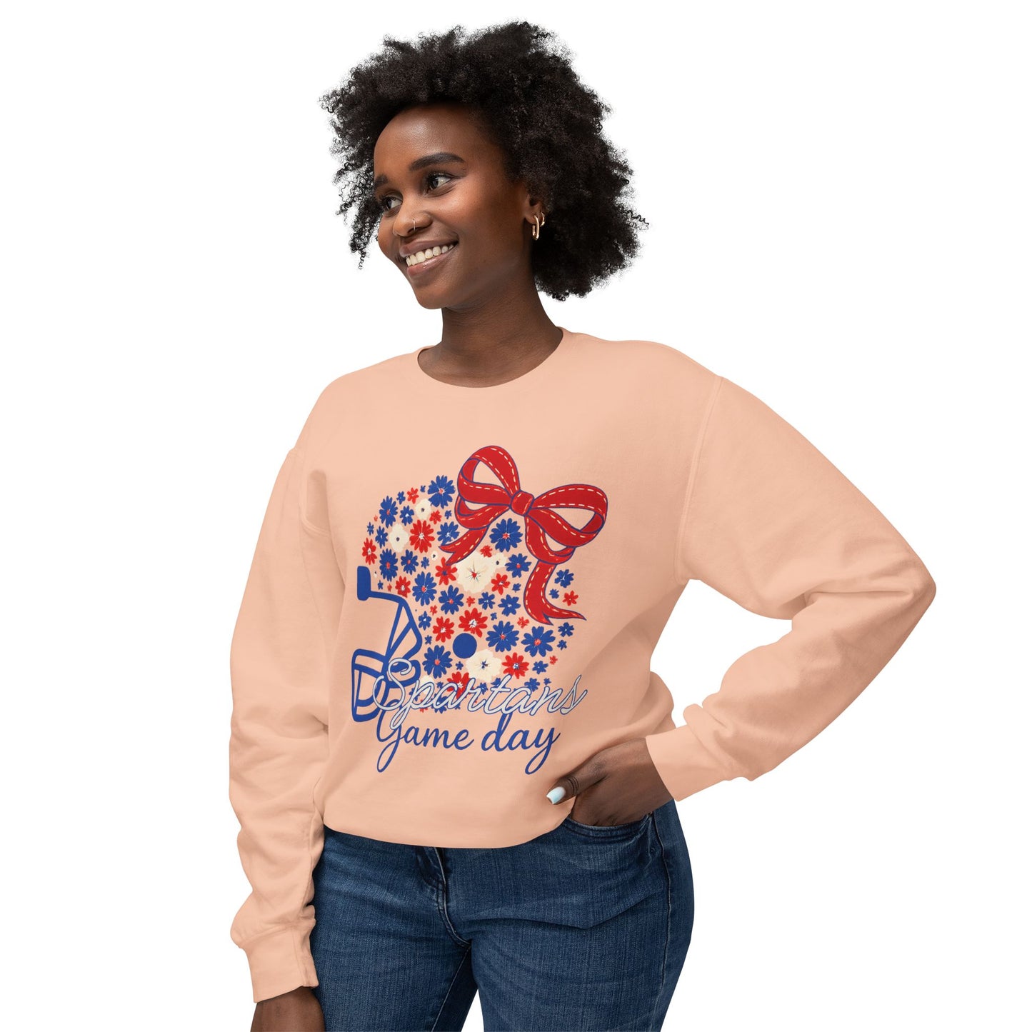 Spartans Floral Helmet Premium Comfort Colors Sweatshirt