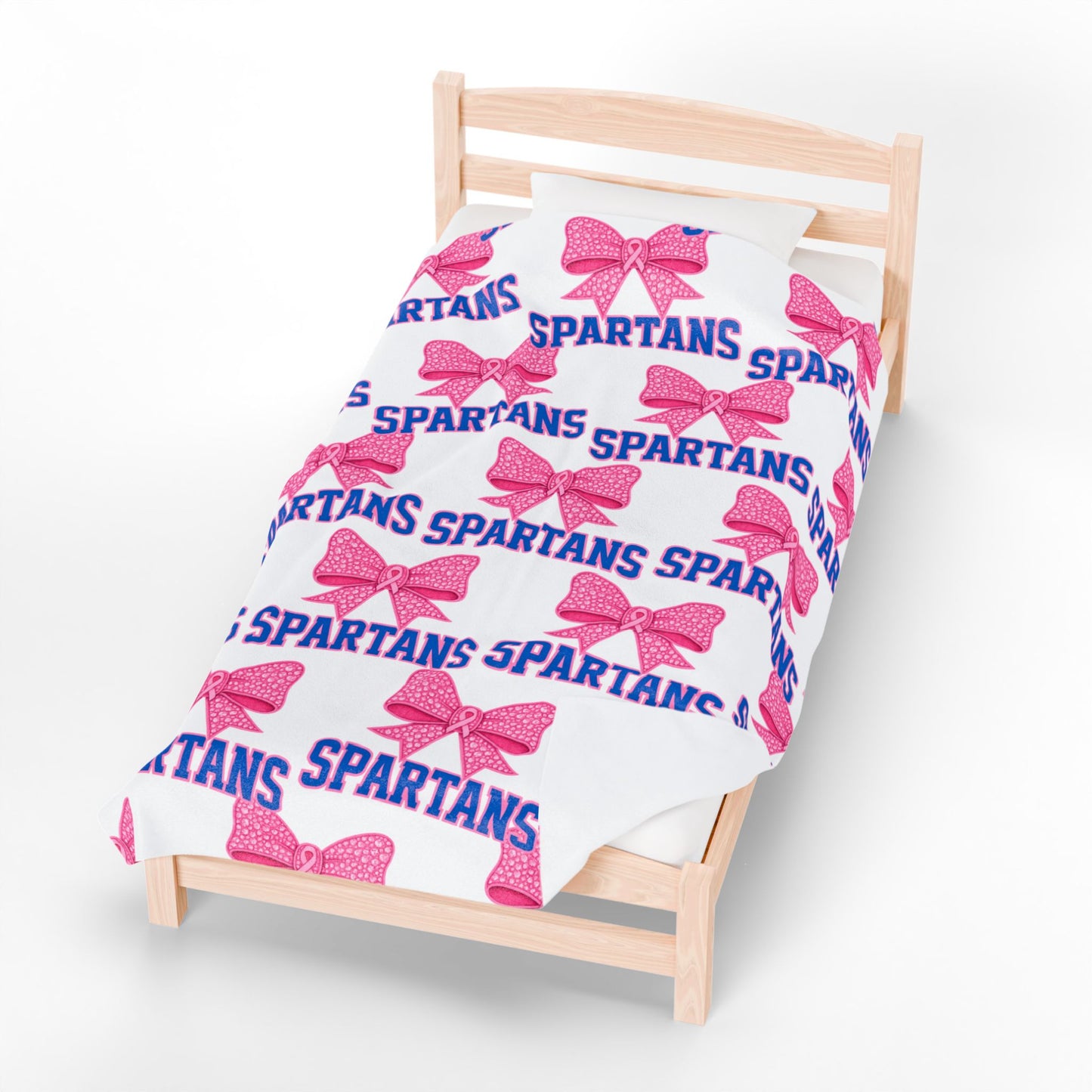 Spartans Velveteen Plush Breast Cancer Awareness