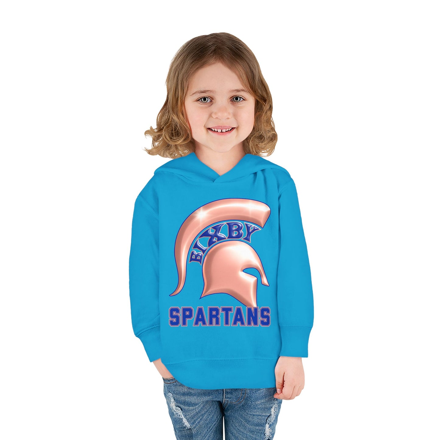 Bixby Spartans Metallic Rose Gold Toddler Rabbit Skins Hoodie