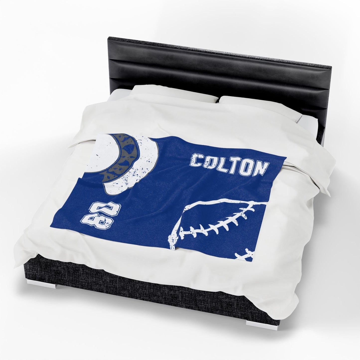 Spartan Baseball Velveteen Plush Blanket - Customized