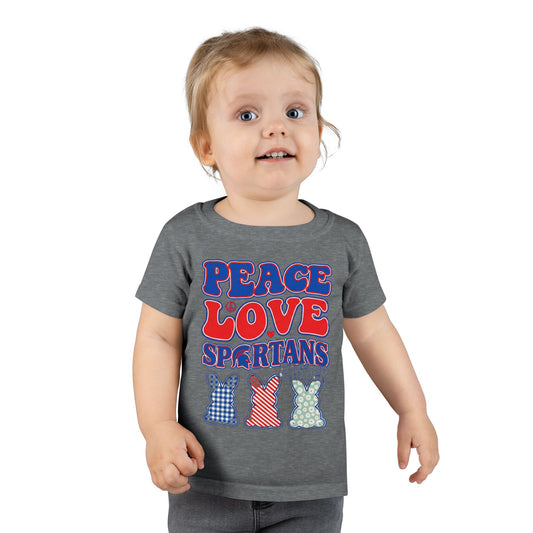 Peace Love Spartans Toddler Tee