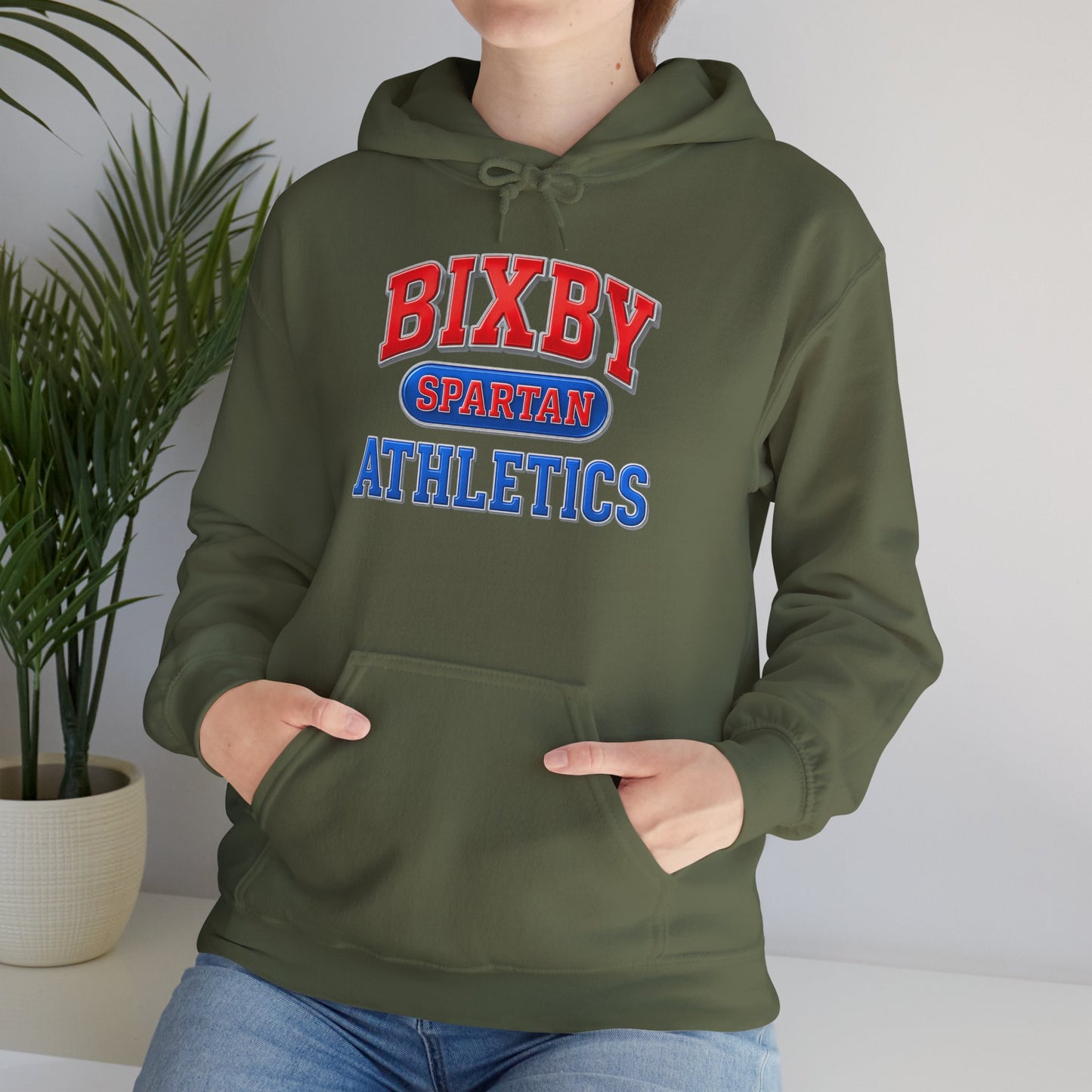 Bixby Spartan Athletics Metallic Gildan Hoodie