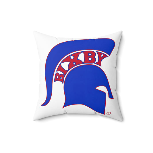 Bixby Spartans Blue Logo Decorative Pillow
