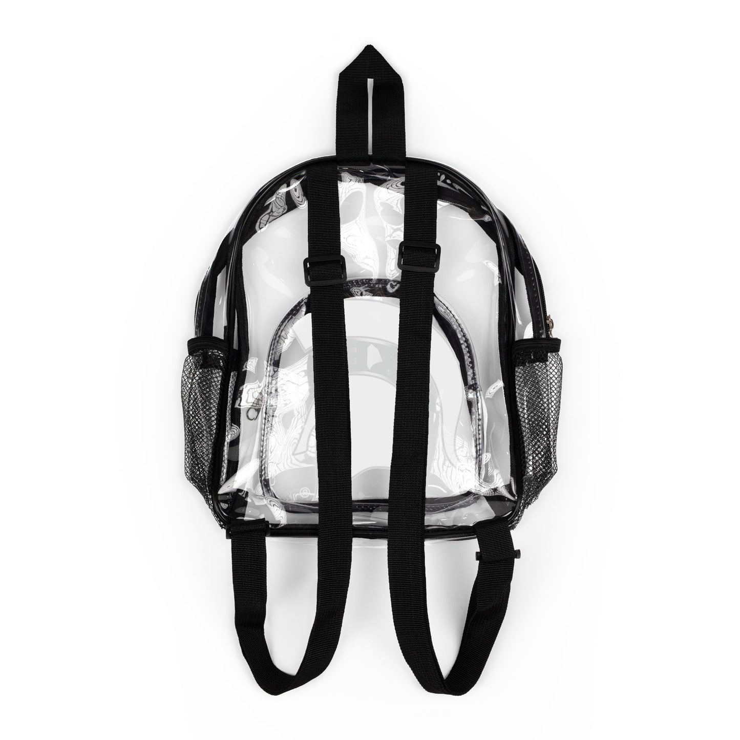 Spartan White Logo Clear Event Backpack
