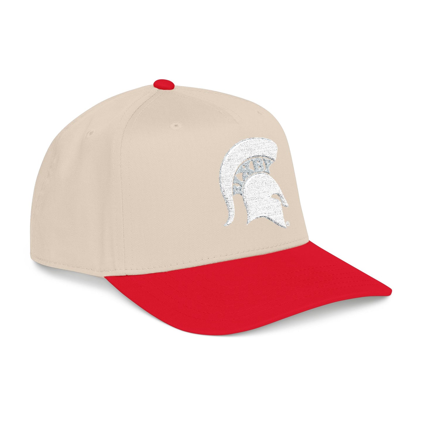 Spartan White Logo Embroidered - Mid Profile Ballcap