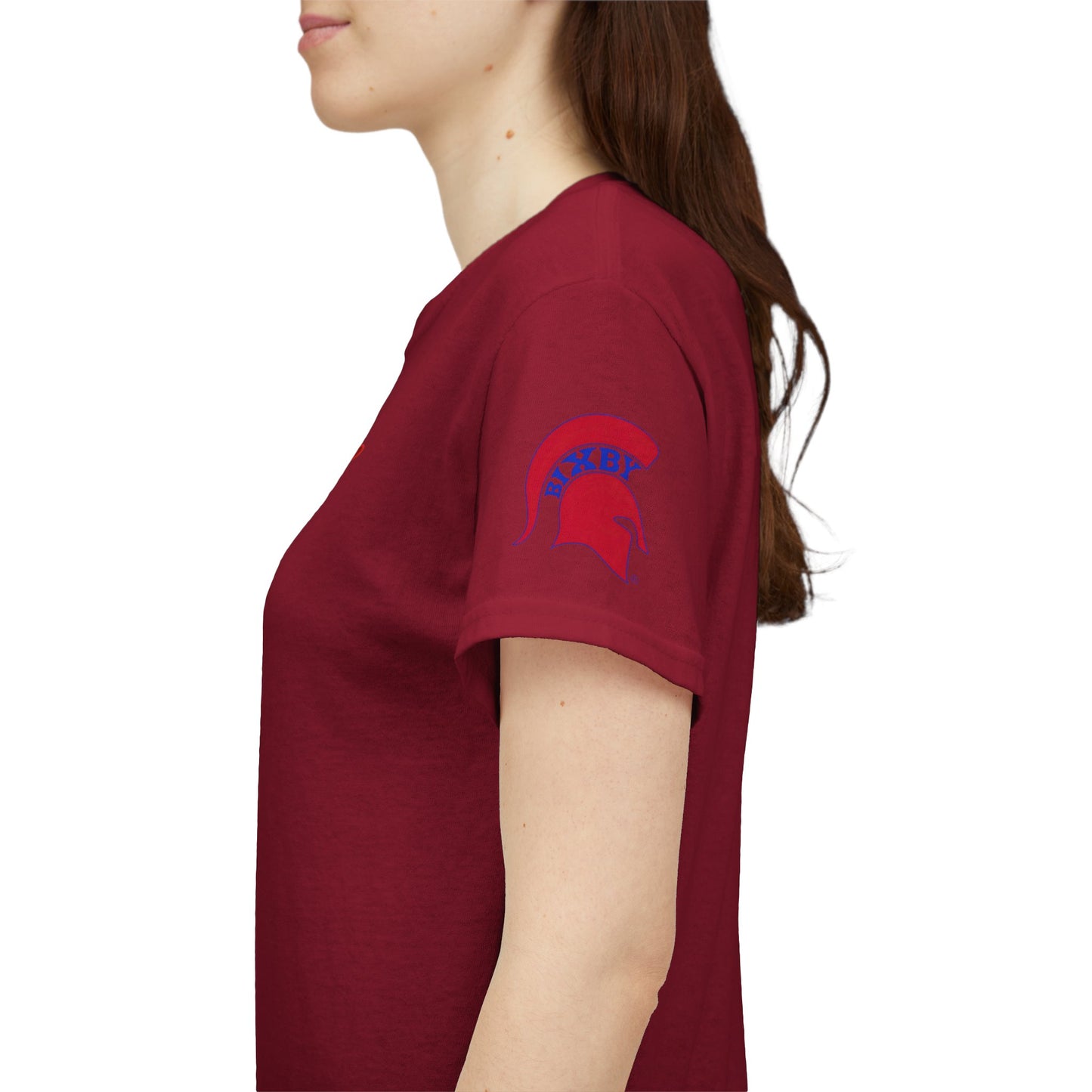 Spartan Educator Fall Design Gildan Tee With Sleeve Logo
