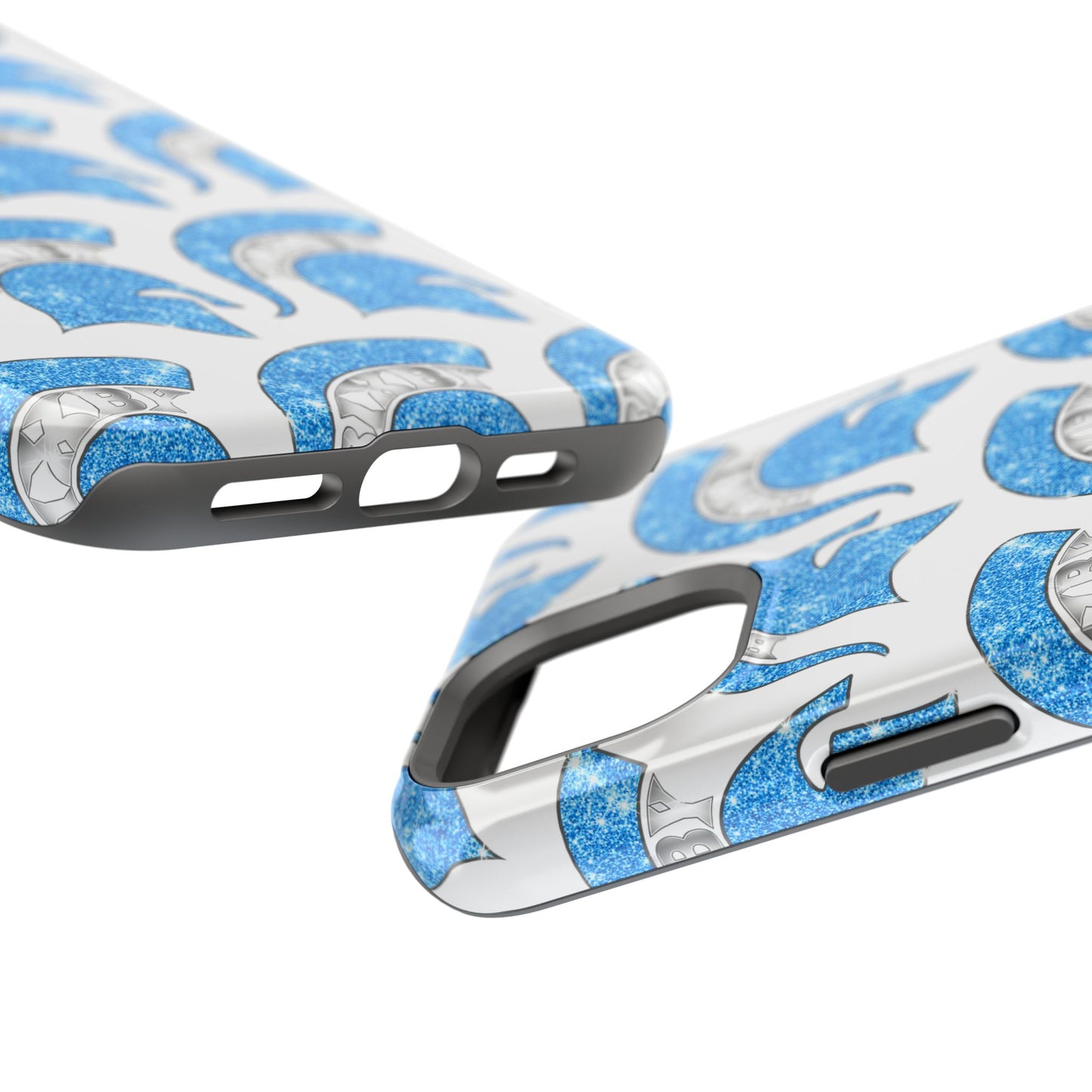 Bixby Spartan Blue Bling Logo Impact Resistant iPhone Case