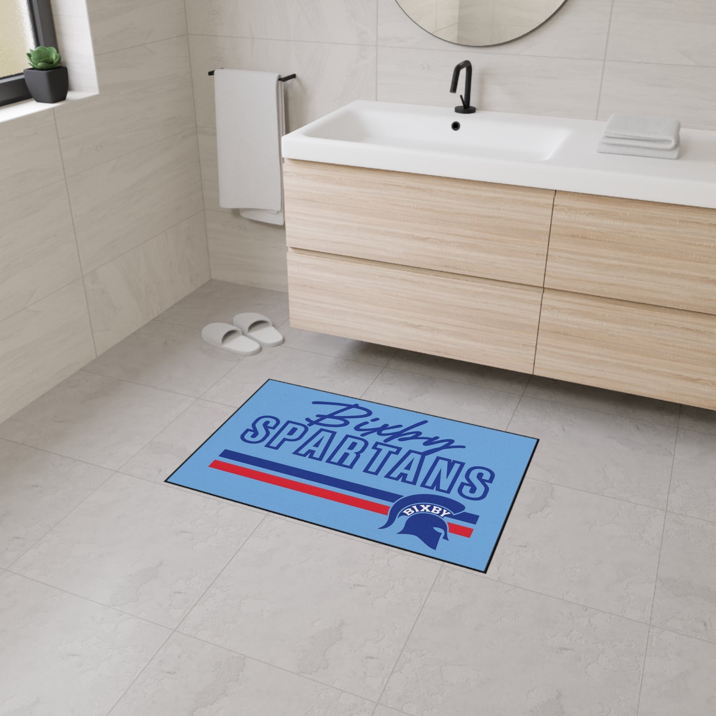 Bixby Spartans Heavy Duty Rubber Backed Floor Mat