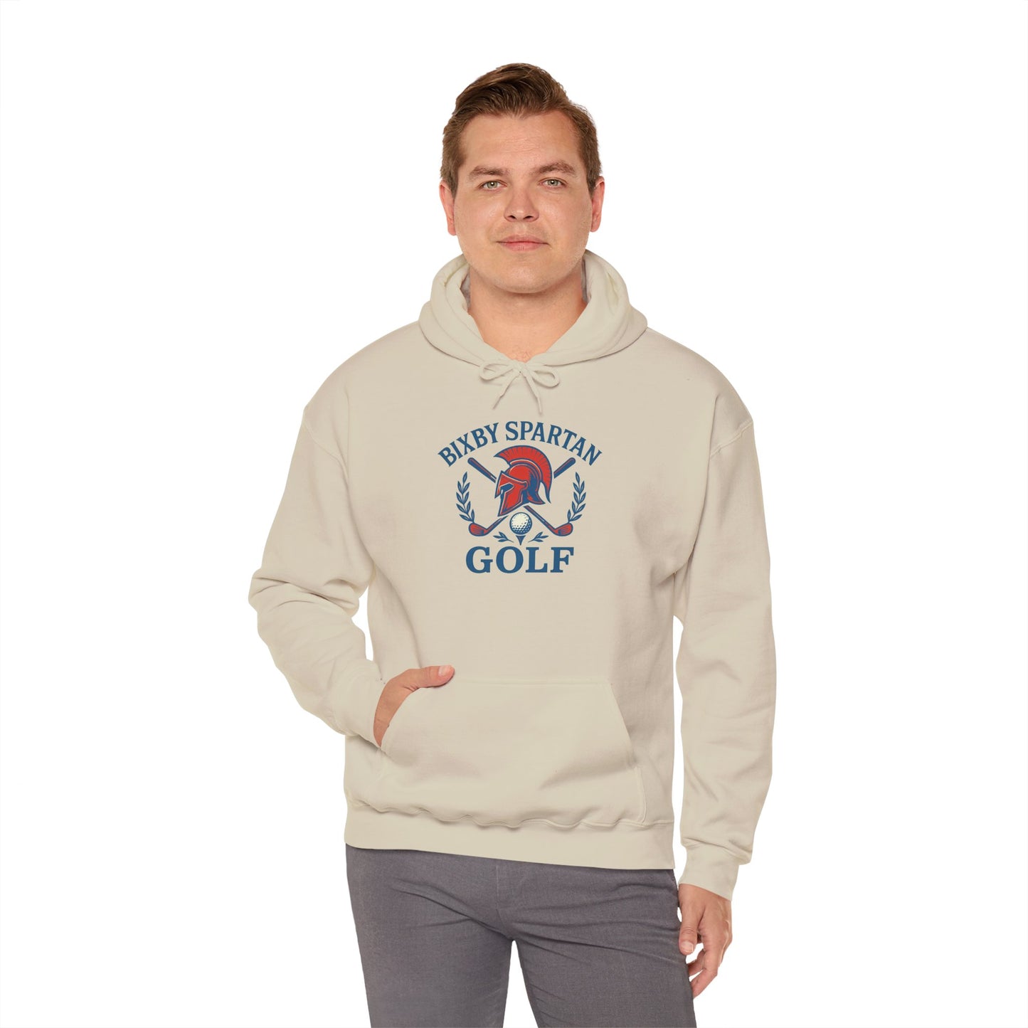 Bixby Spartan Golf Crest Gildan Hoodie