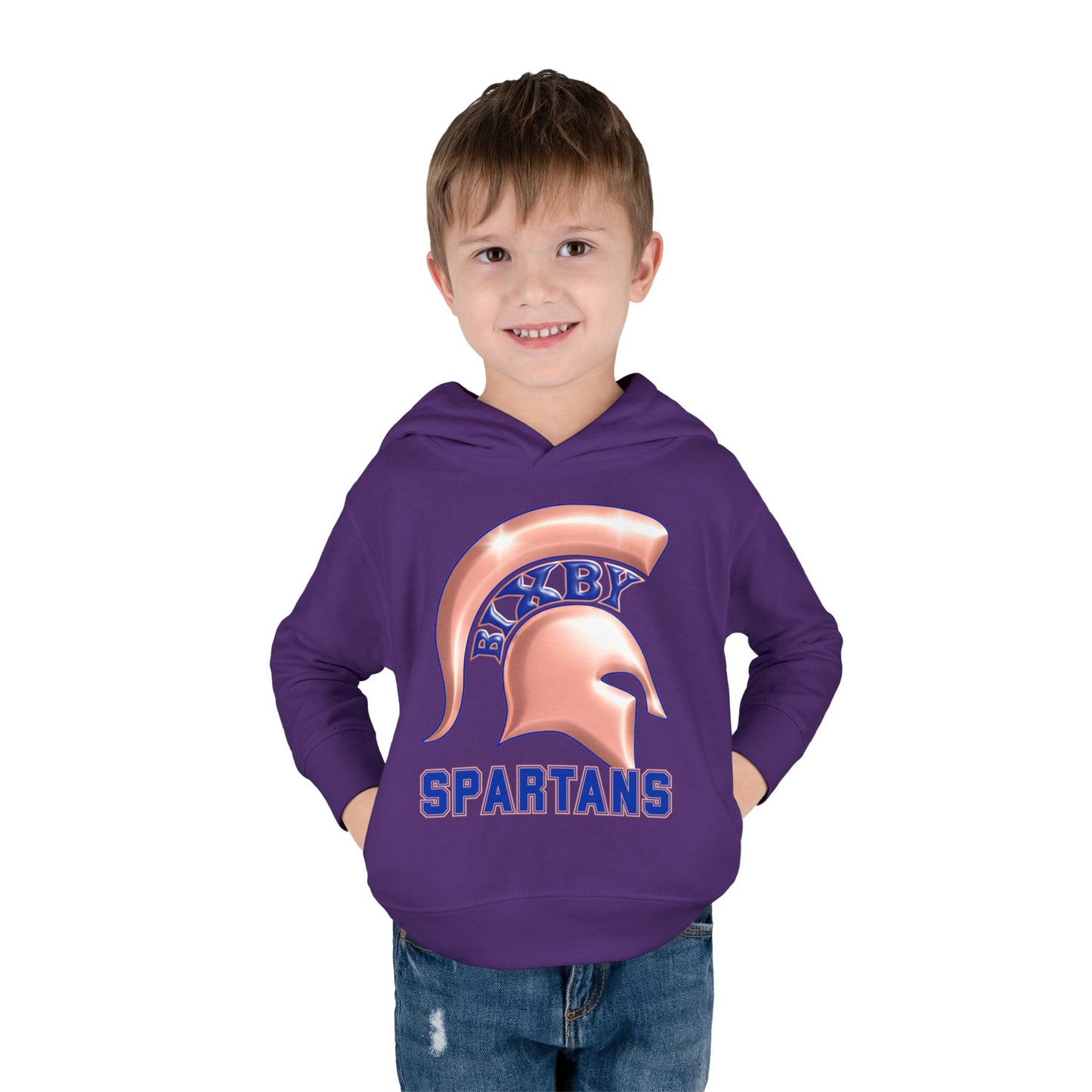 Bixby Spartans Metallic Rose Gold Toddler Rabbit Skins Hoodie