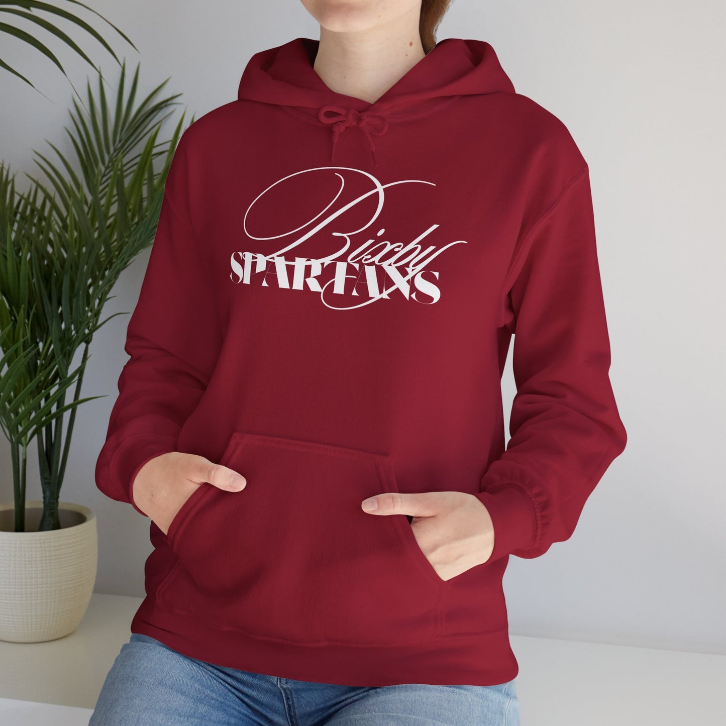 Bixby Spartans Cursive Gildan Hoodie