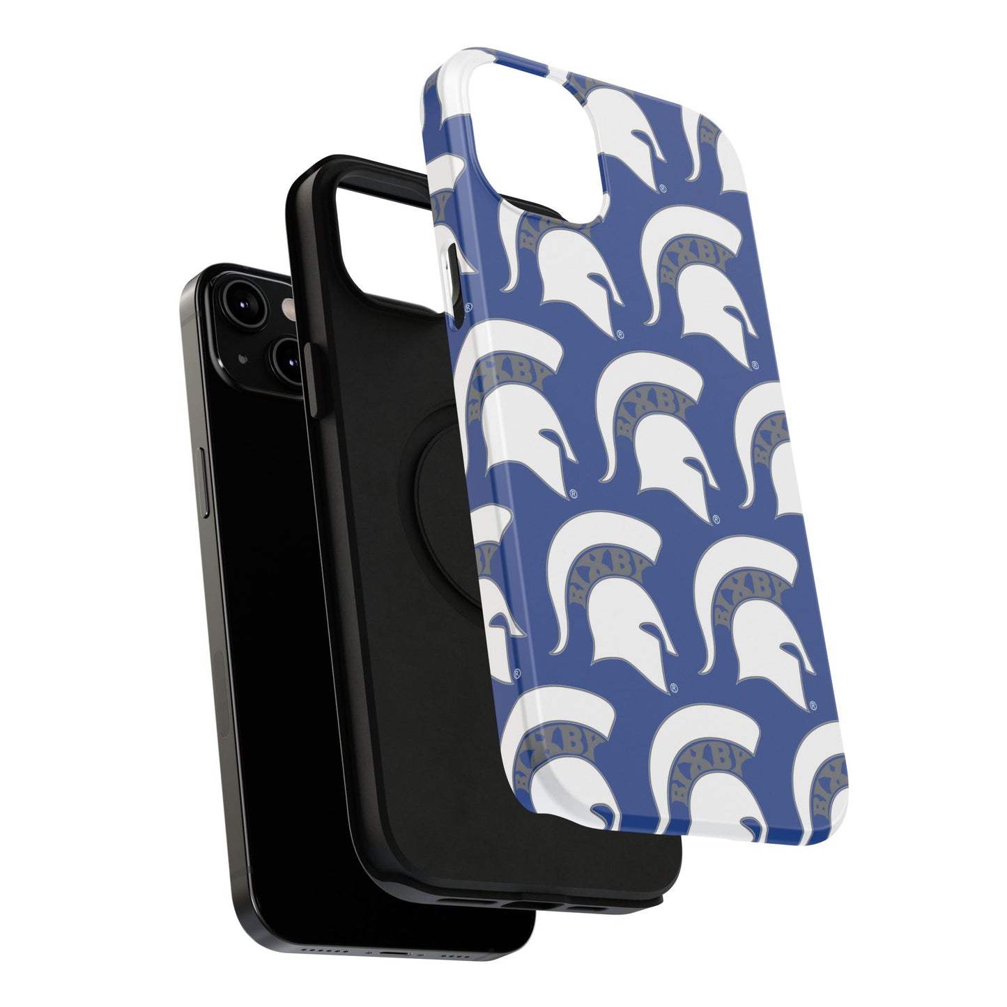 Bixby Spartan White Logo Impact Resistant iPhone Case