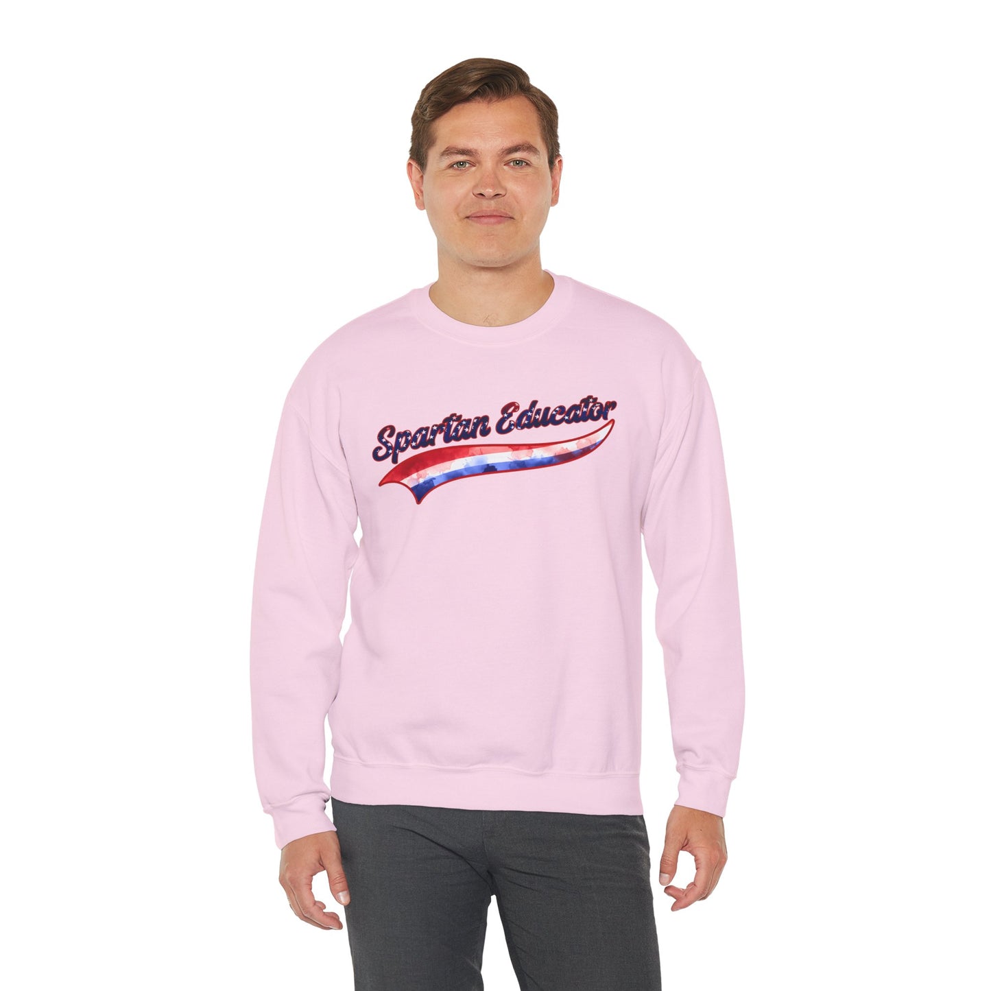 Spartan Educator Patriotic Design Gildan Sweatshirt