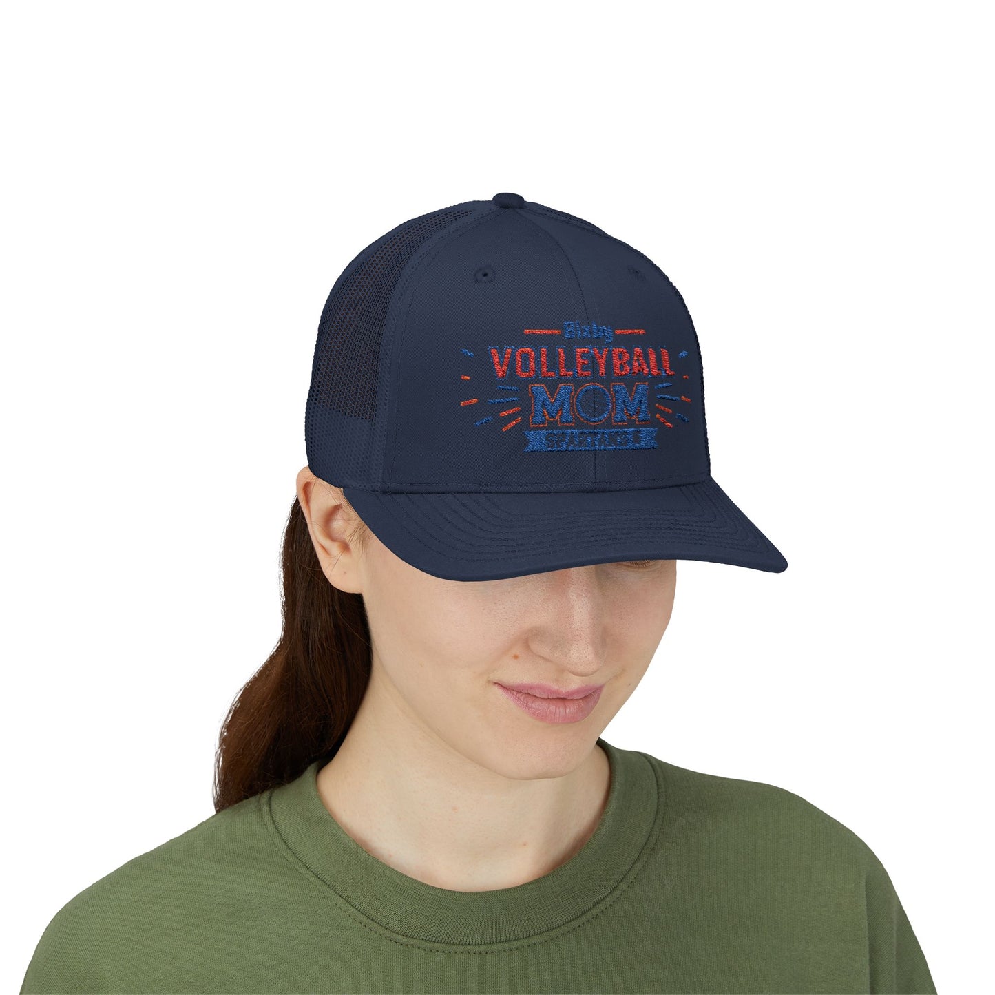 Spartan Volleyball Mom Trucker Snapback