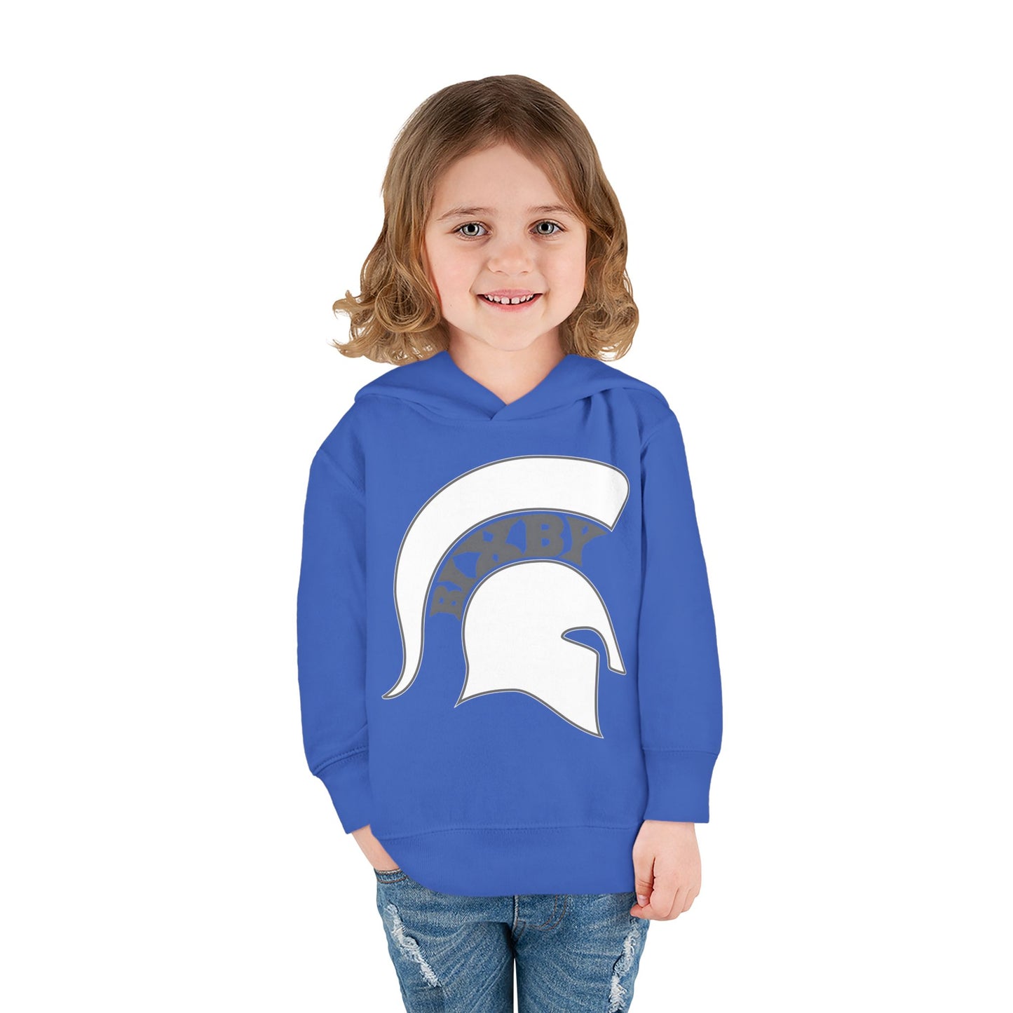 Bixby Spartans White Logo Toddler Rabbit Skins Hoodie