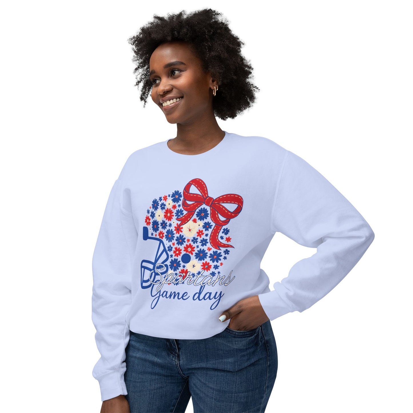 Spartans Floral Helmet Premium Comfort Colors Sweatshirt