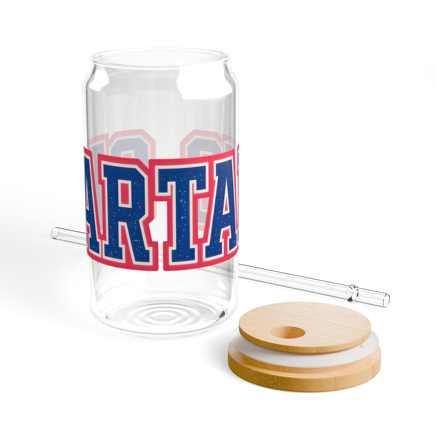 Spartan Distressed Letter Sipper Glass, 16oz