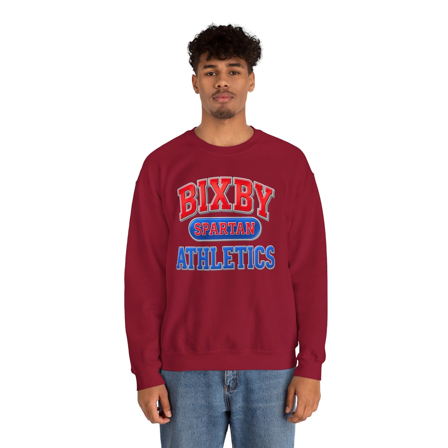 Bixby Spartan Athletics Metallic Gildan Sweatshirt