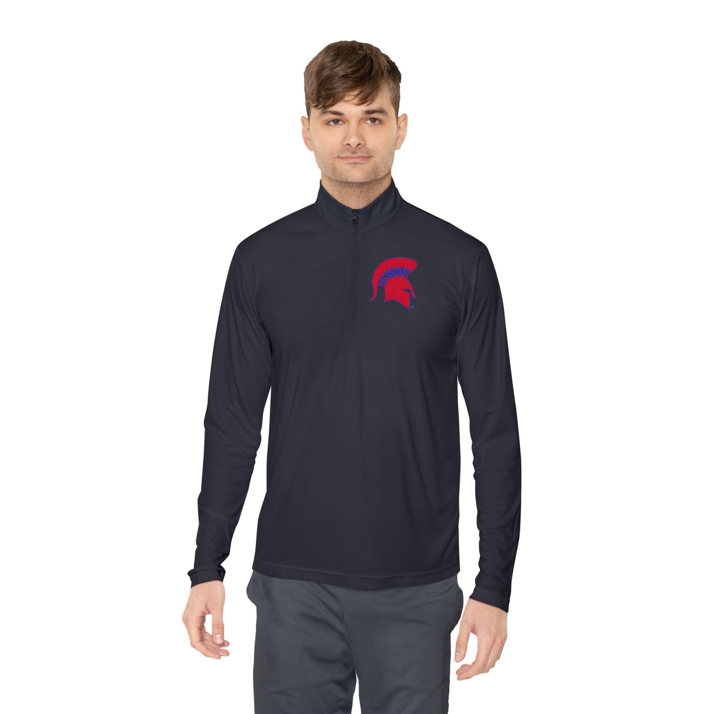 Spartan Red Logo Quarter-Zip Pullover