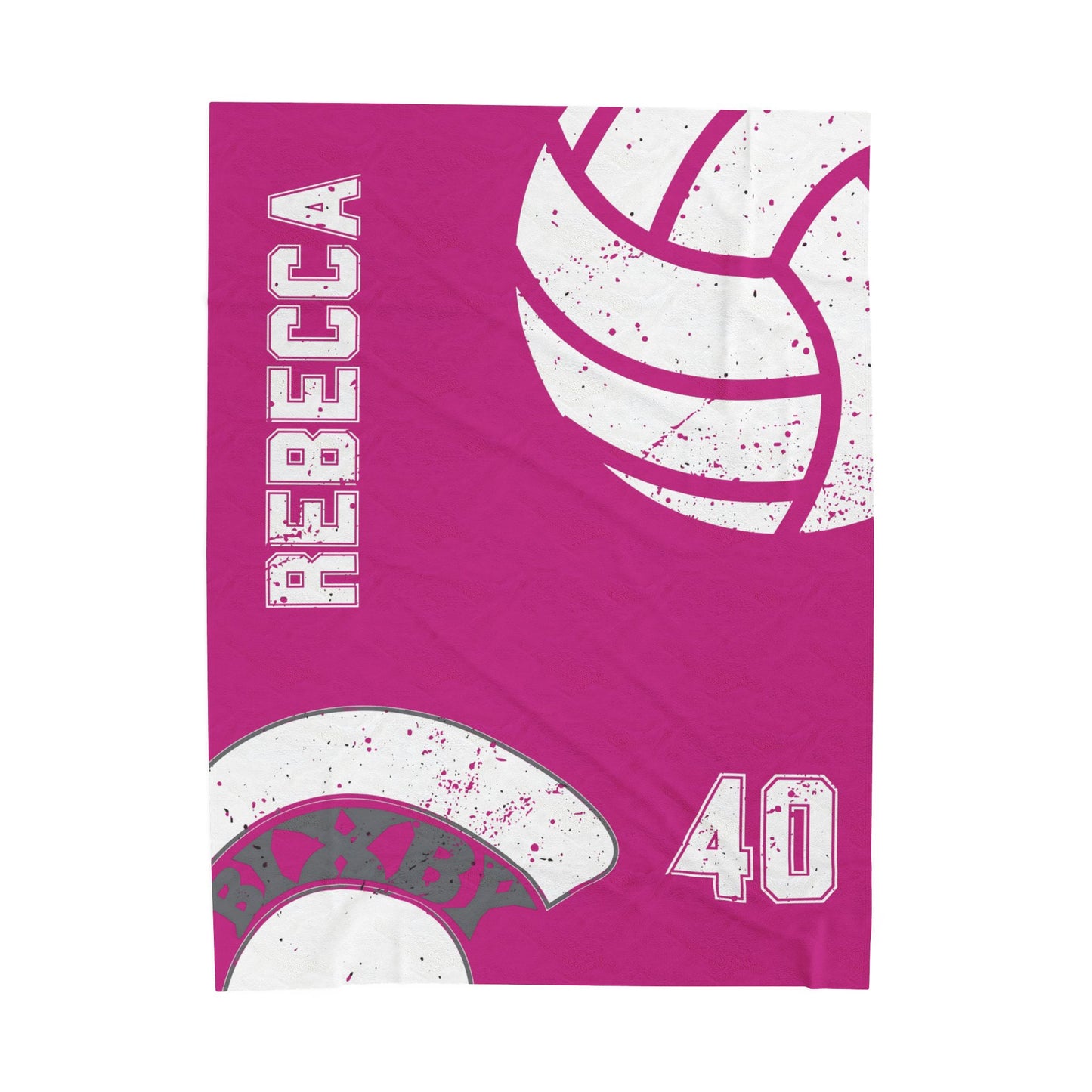 Spartan Volleyball Velveteen Plush Blanket - Customized