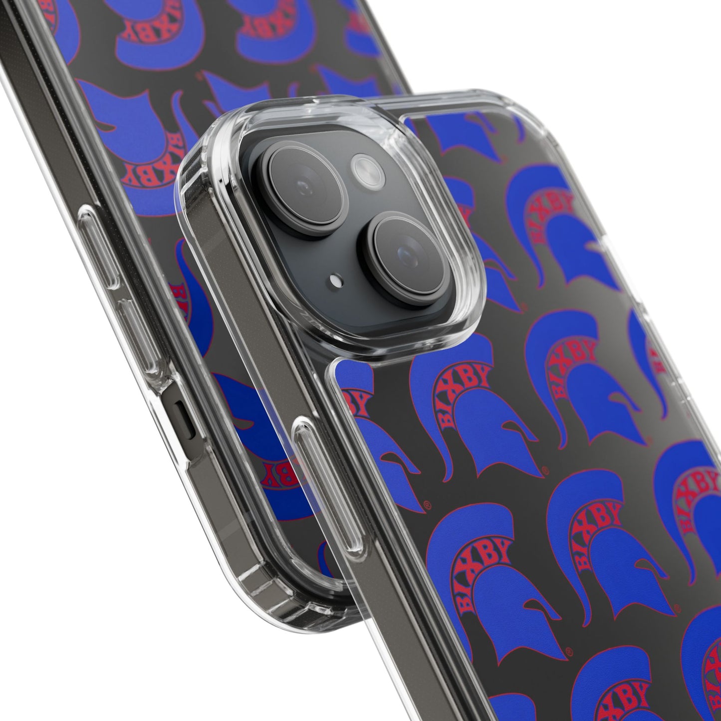 Spartan Blue Logo Clear Apple Phone Case