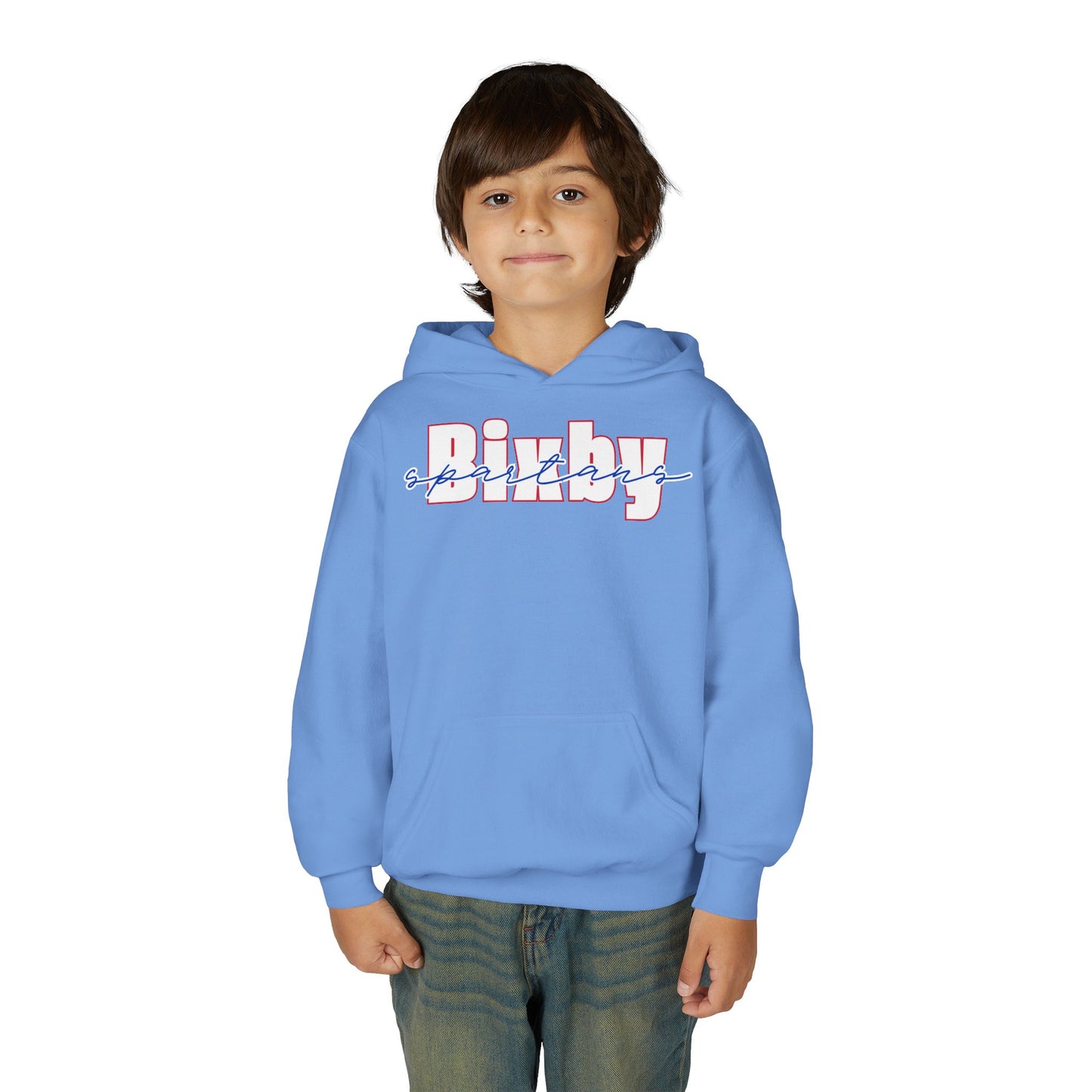 Bixby Spartans Cursive Gildan Hoodie
