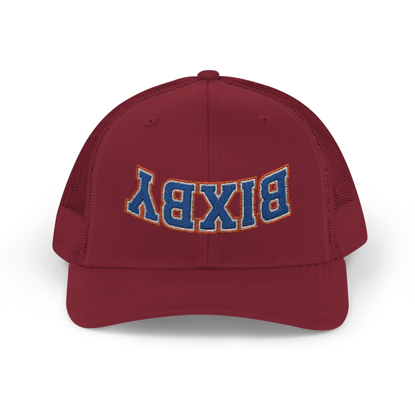 Upside-Down Embroidered Bixby Trucker Snapback
