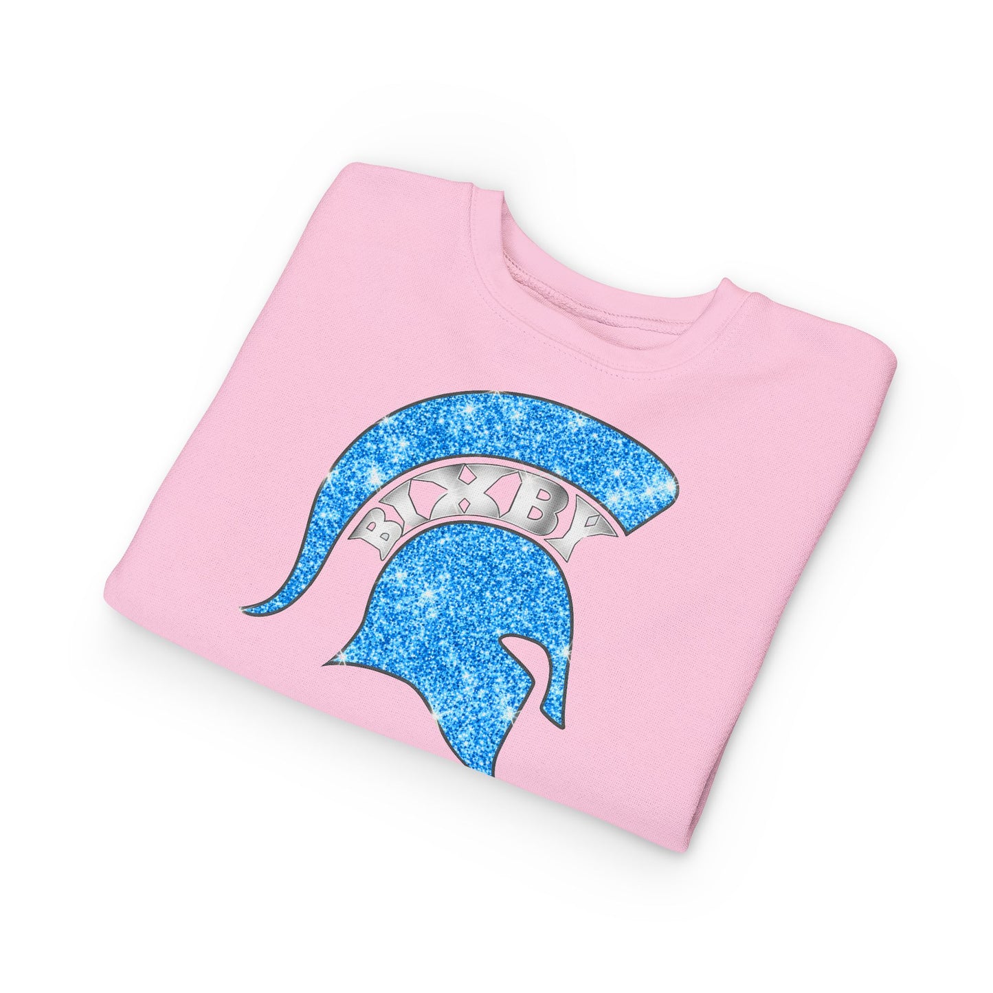 Bixby Spartans Blue Bling Toddler Rabbit Skins Sweatshirt