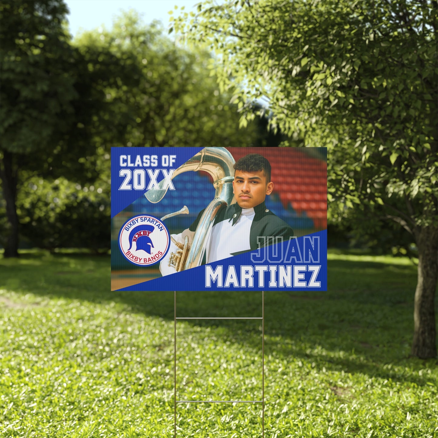 Bixby Spartan Bands Yard Sign