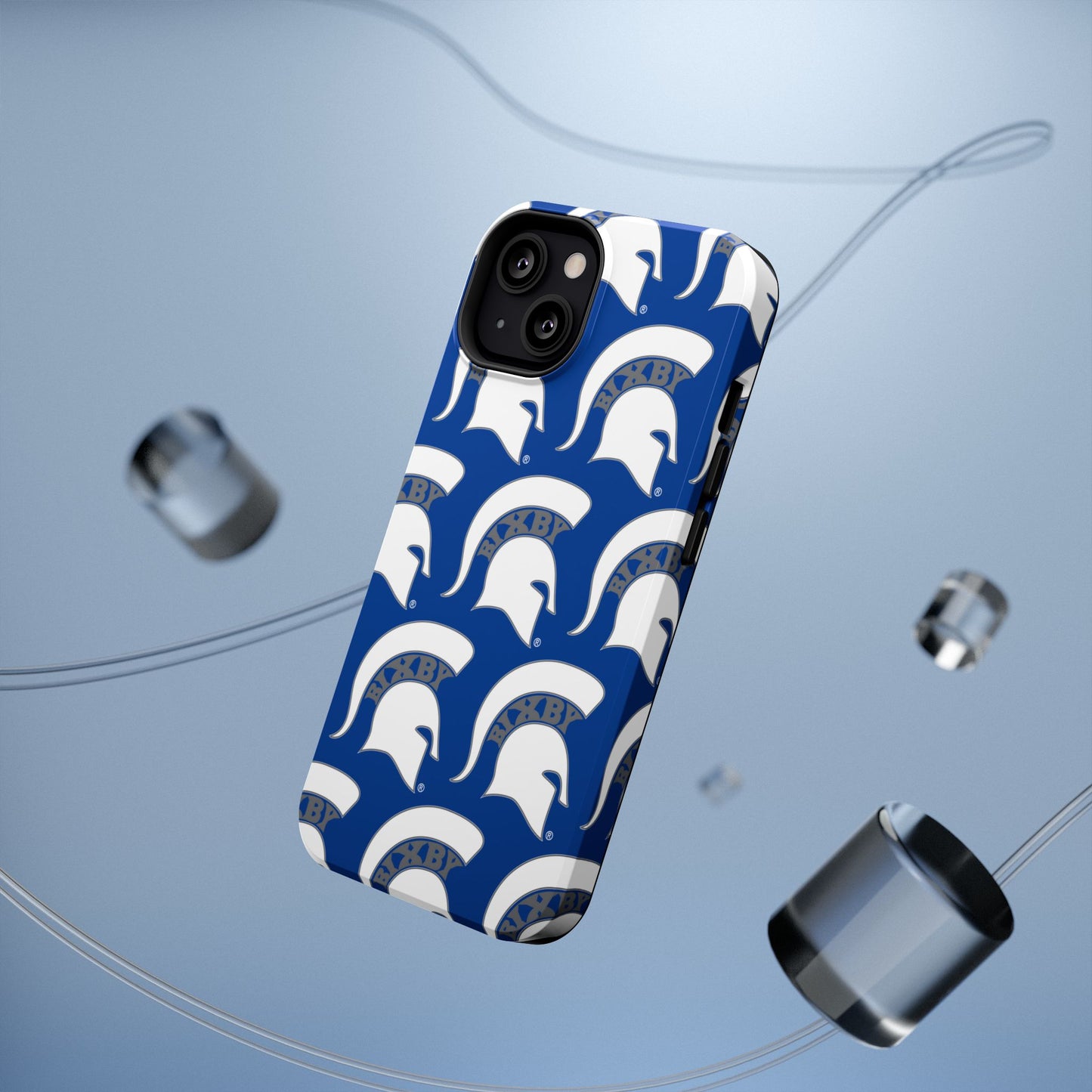 Bixby Spartan White Logo Impact Resistant iPhone Case