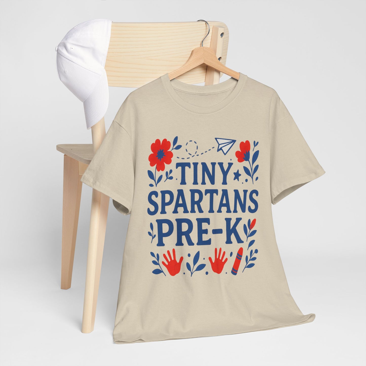 Floral Tiny Pre-K Spartan Gildan Tee