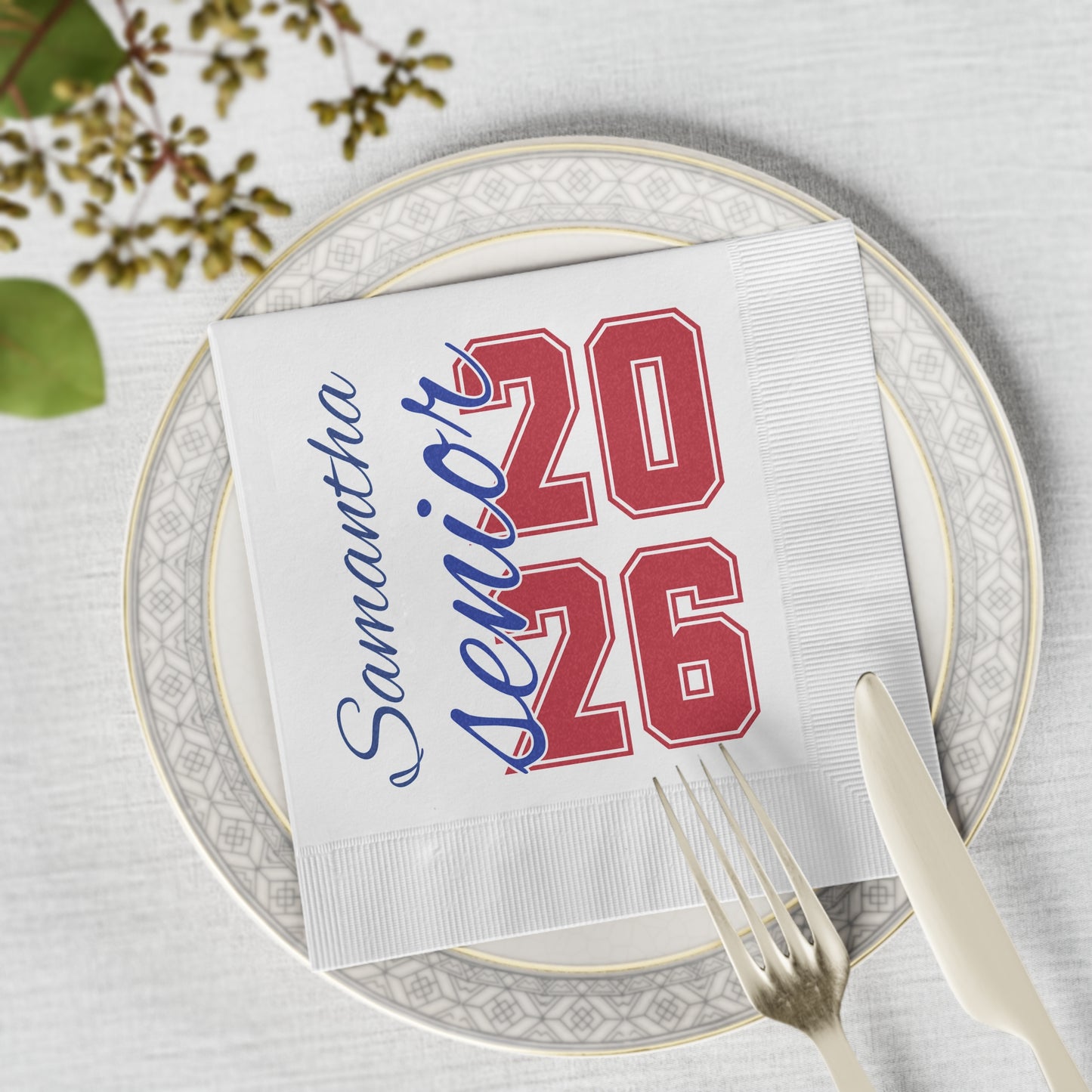 Bixby Spartan Senior Class 2026 Party Napkin