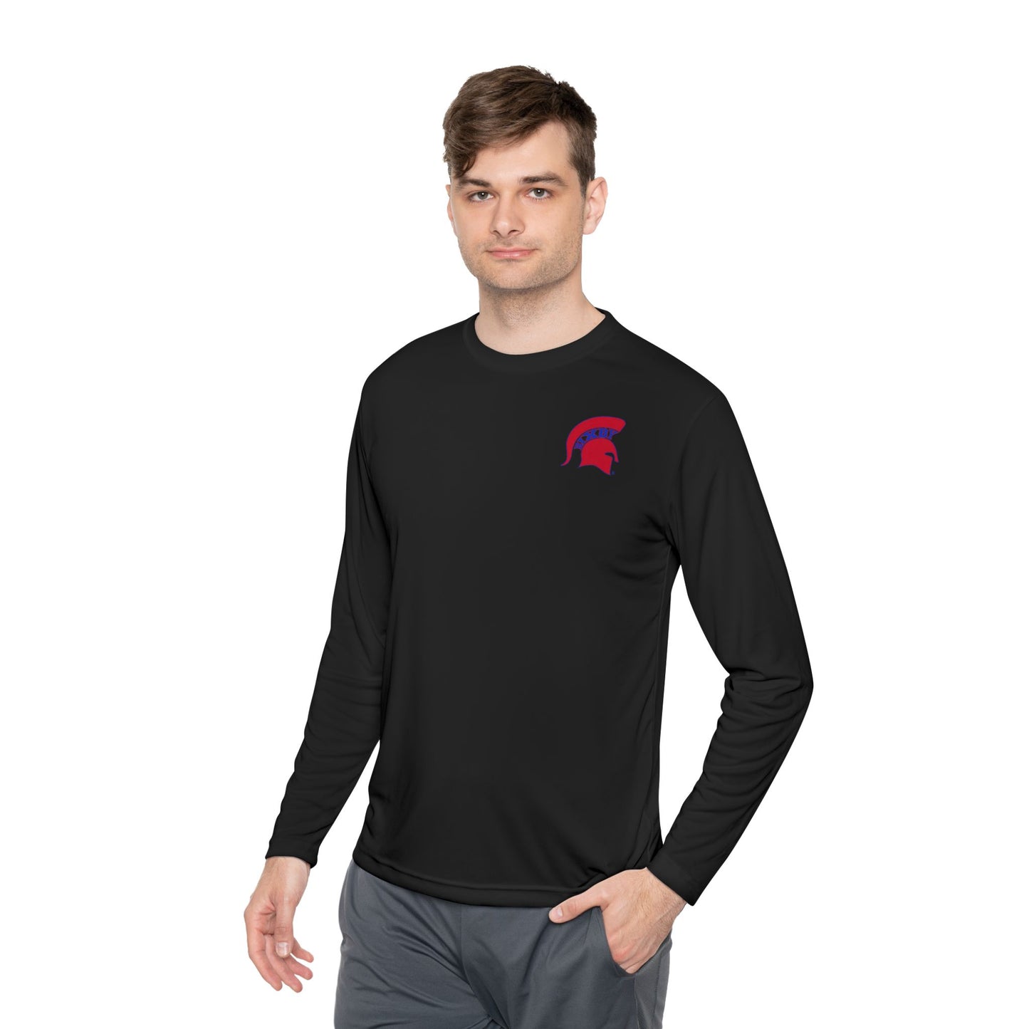 Spartan White Logo Long-Sleeve Sport-Tek Pullover