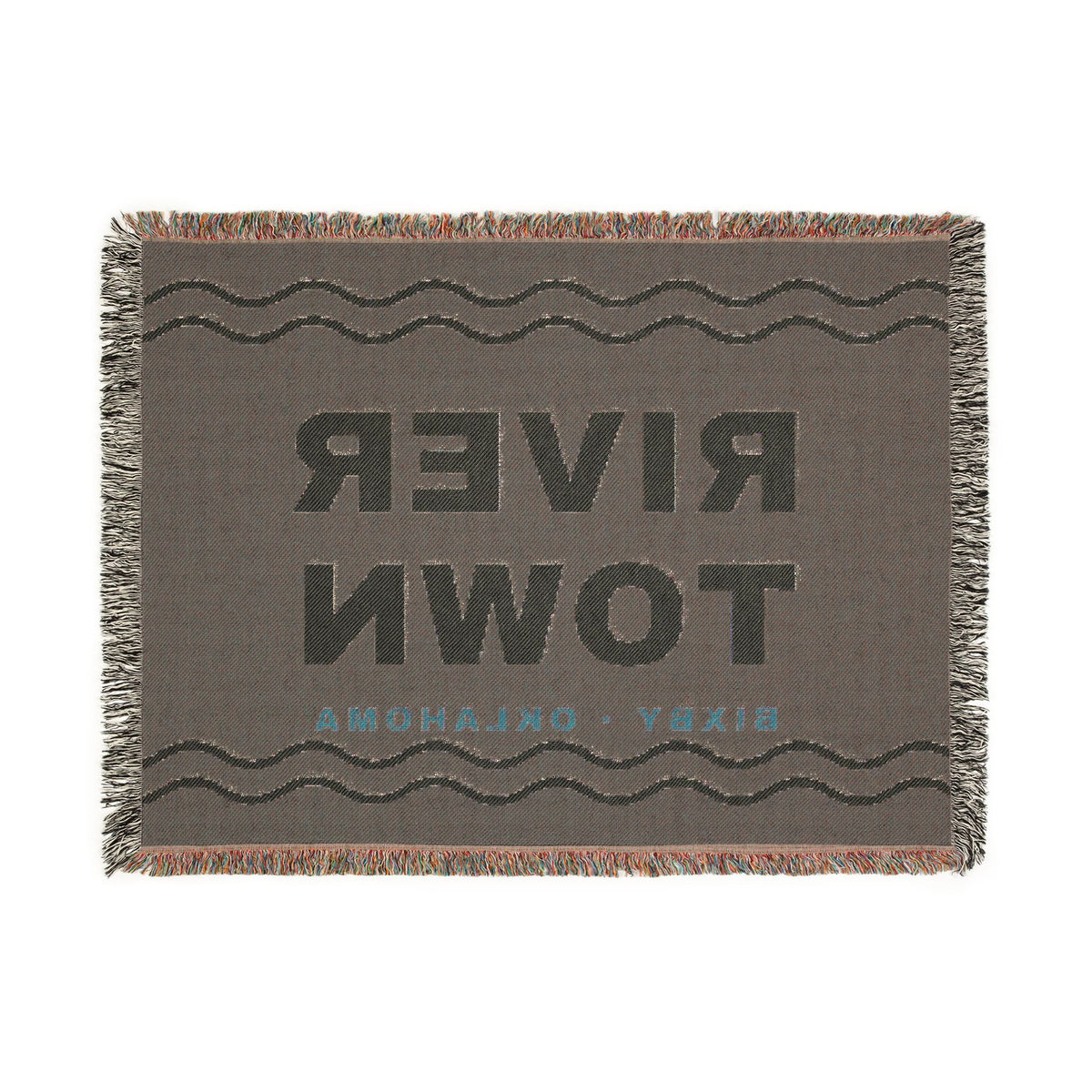 River Town Wave Woven Throw Blanket