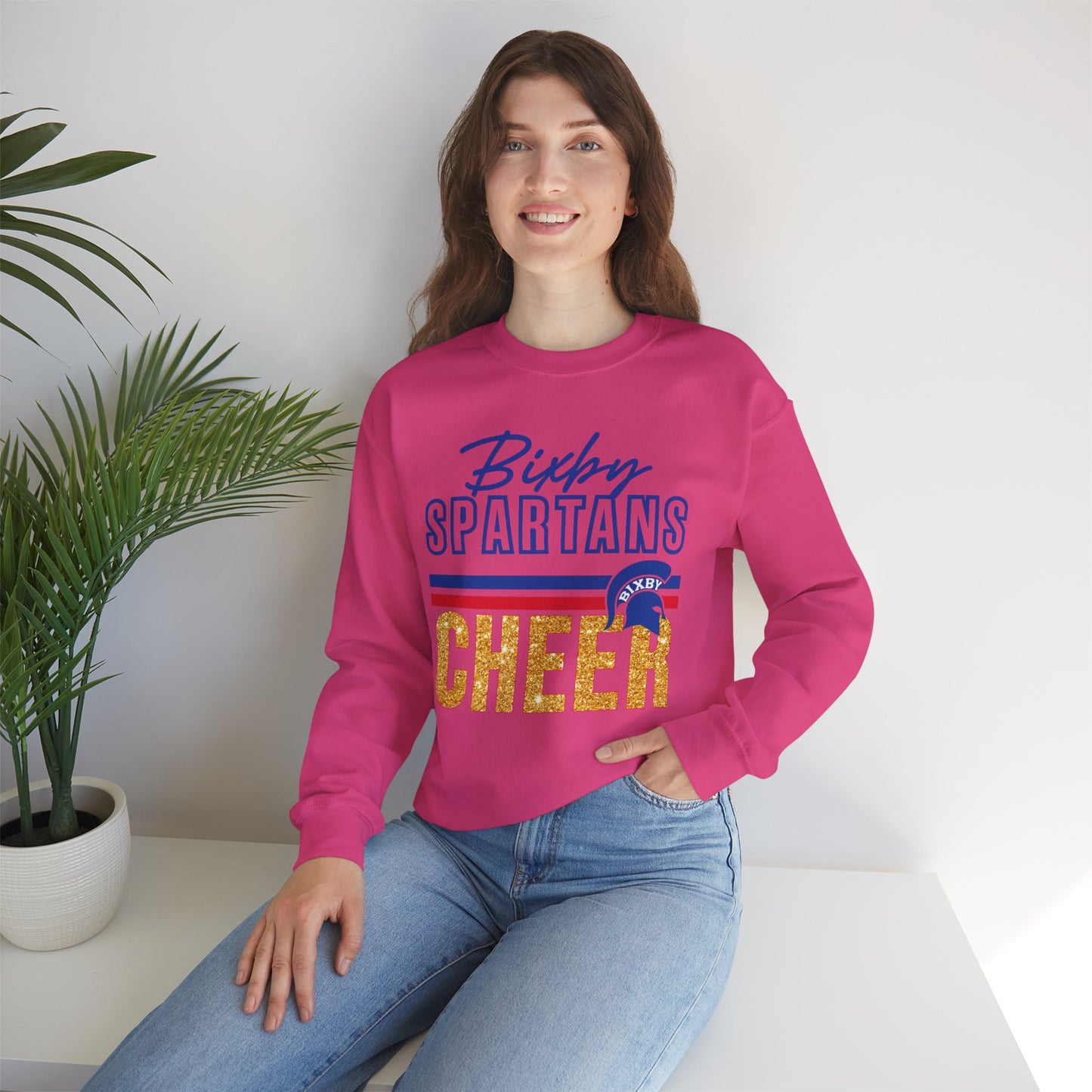 Bixby Spartans Cheer Gildan Sweatshirt