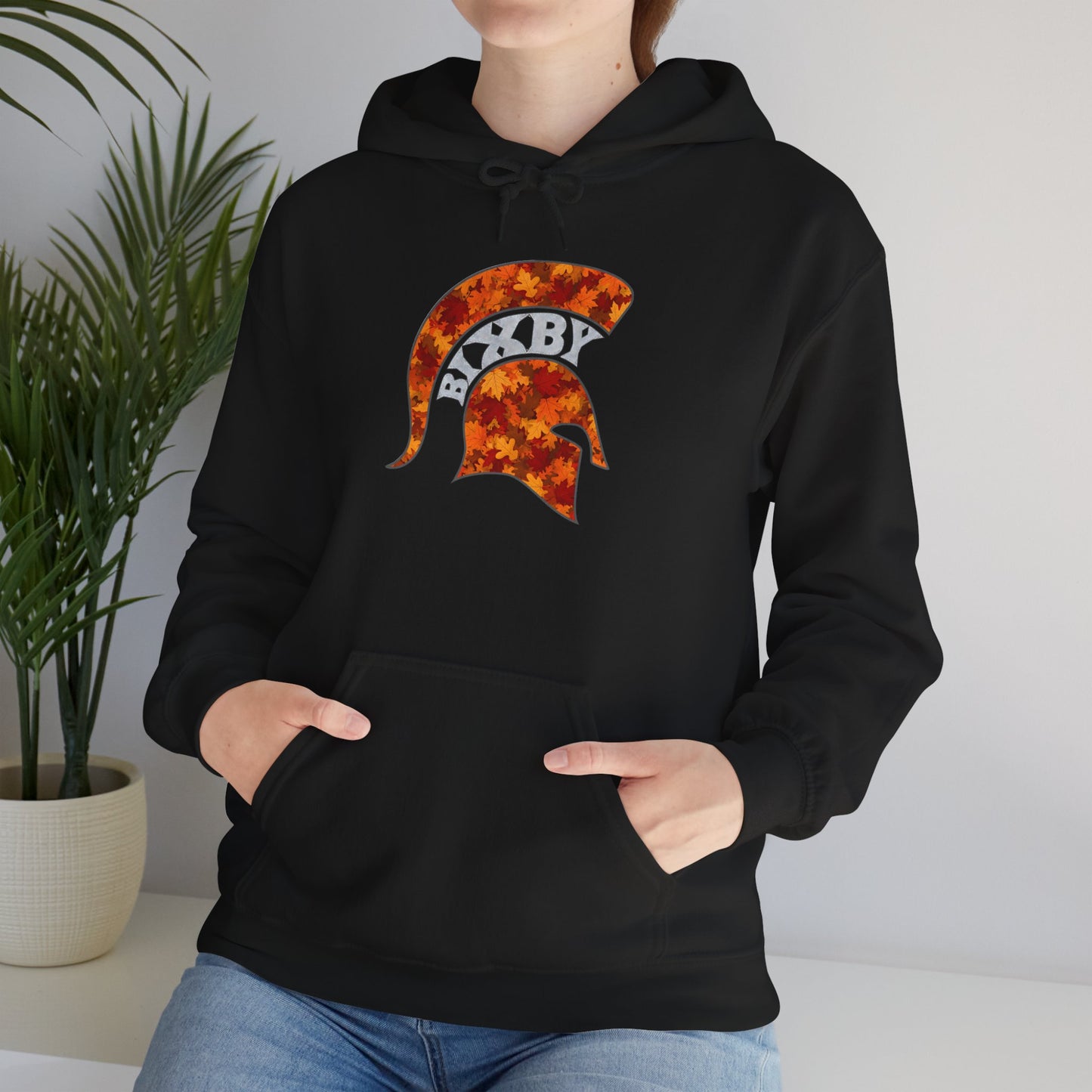 Bixby Spartan Fall Helmet Gildan Hoodie