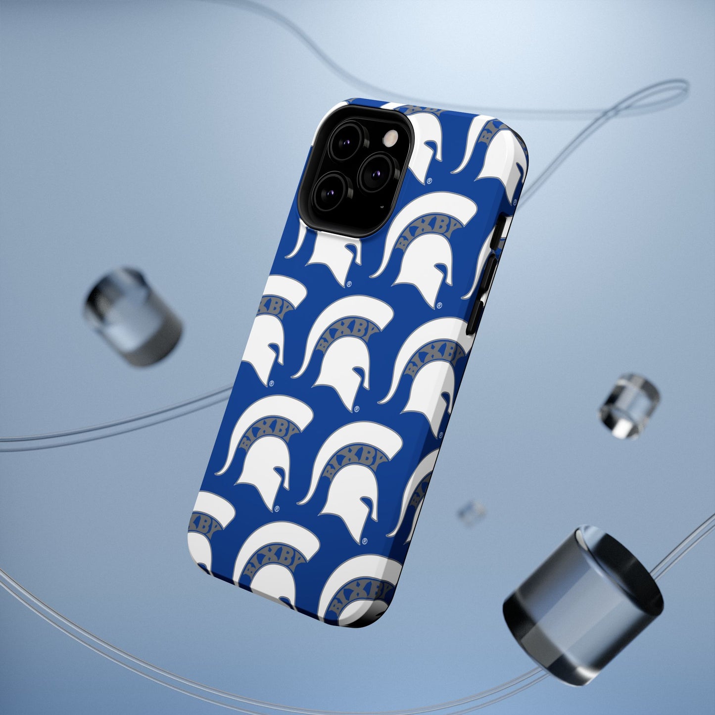 Bixby Spartan White Logo Impact Resistant iPhone Case