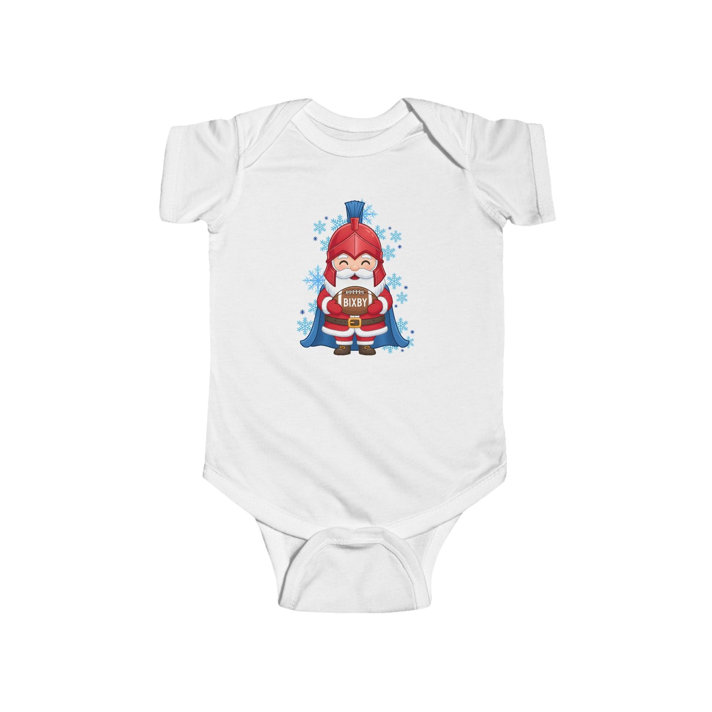 Spartan Football Santa Infant Rabbit Skins Onesie