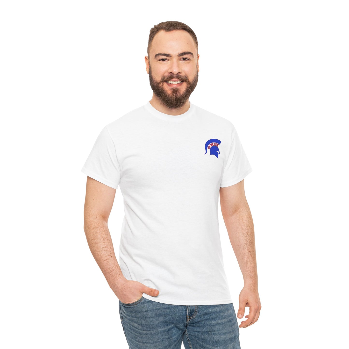 Spartan Blue Logo Gildan Tee