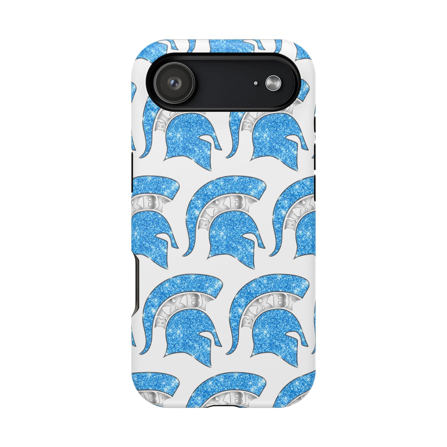 Bixby Spartan Blue Bling Logo Impact Resistant iPhone Case