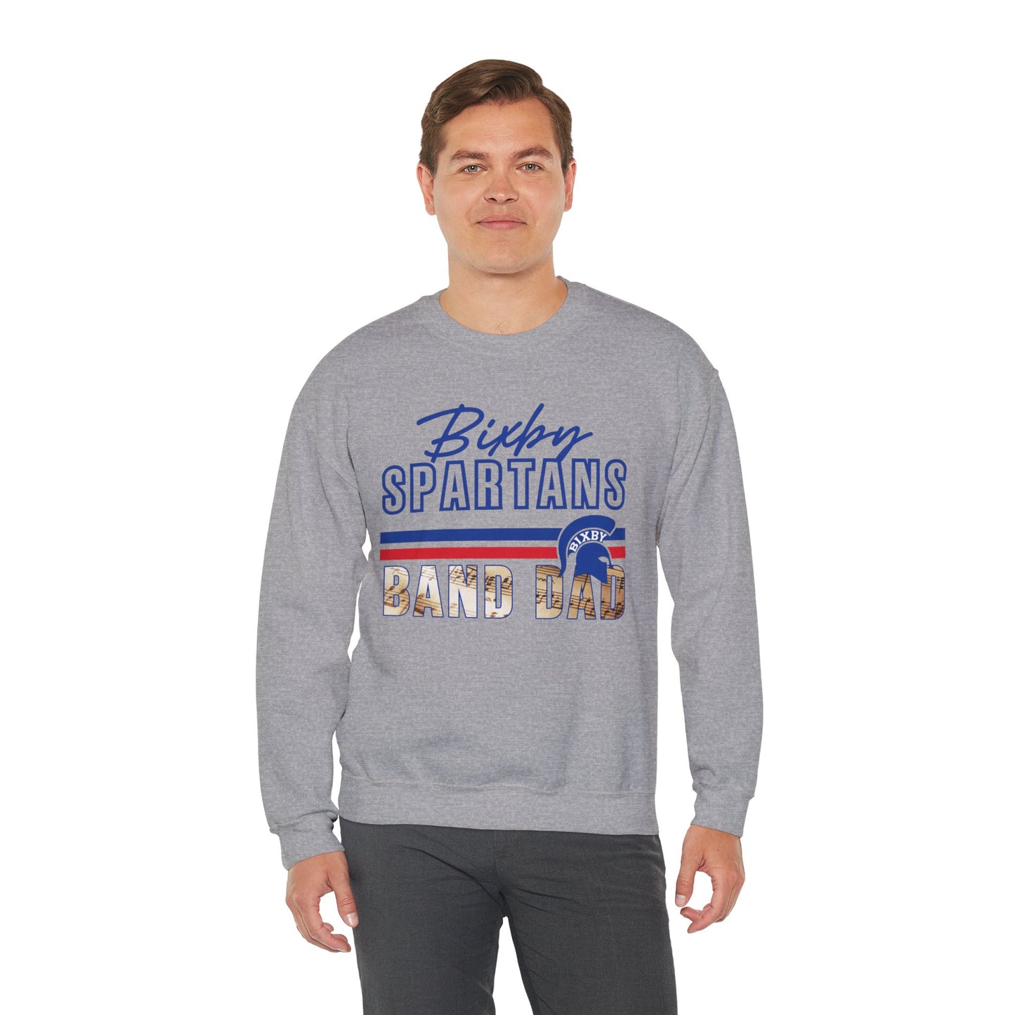 Bixby Spartans Band Dad Gildan Sweatshirt
