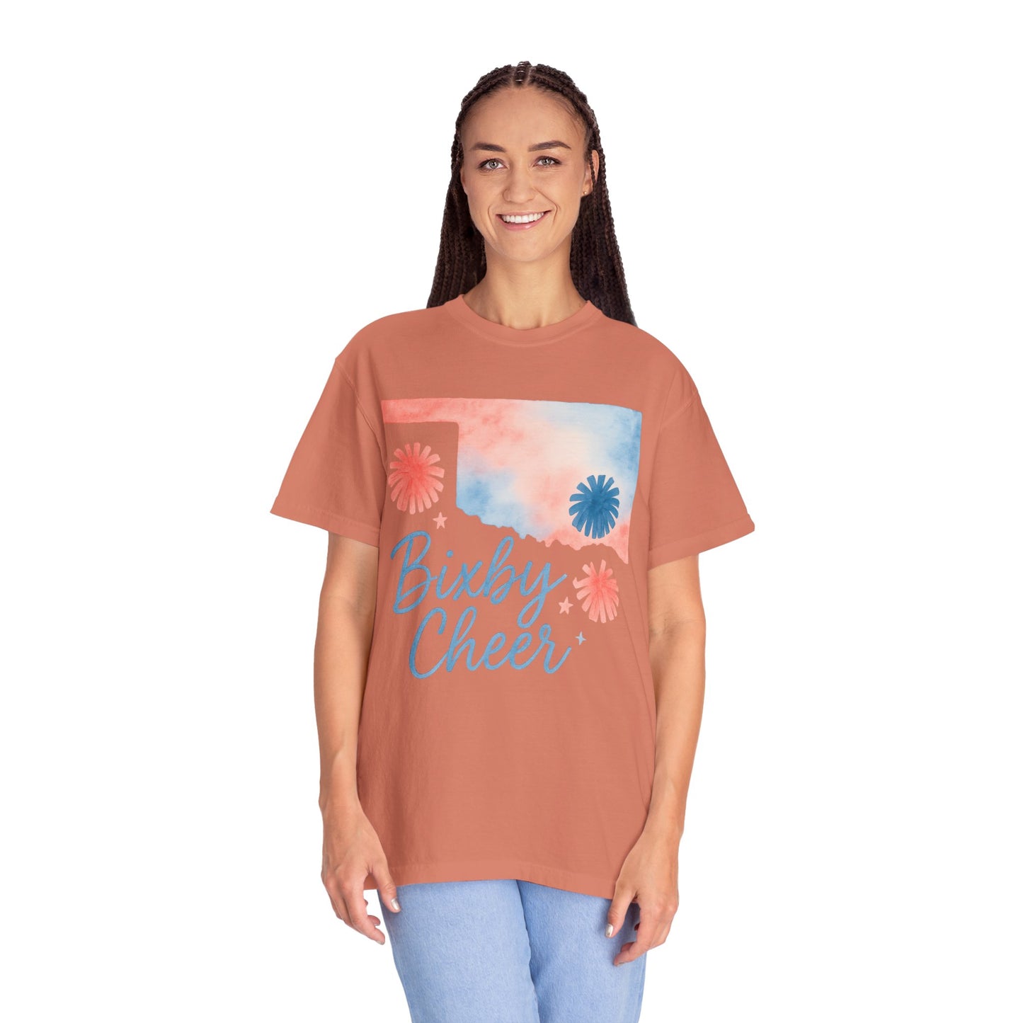 Cheer Bixby OK Watercolor Comfort Colors Tee
