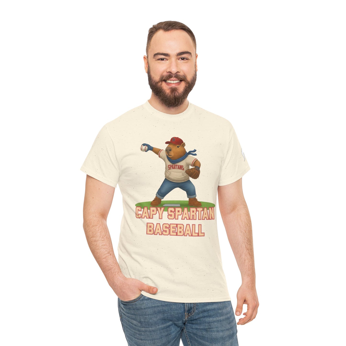 Capy Spartan Baseball Gildan Tee