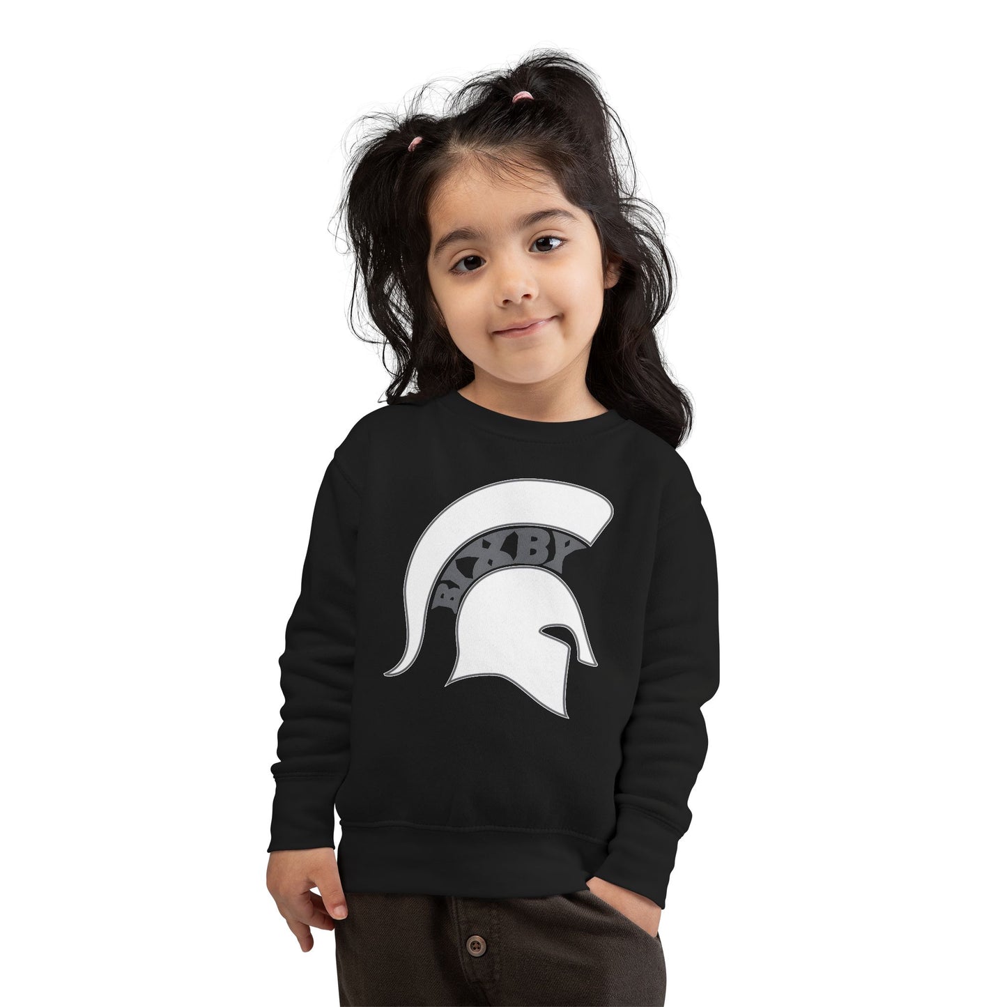 Bixby Spartan White Logo Toddler Rabbit Skins Sweatshirt