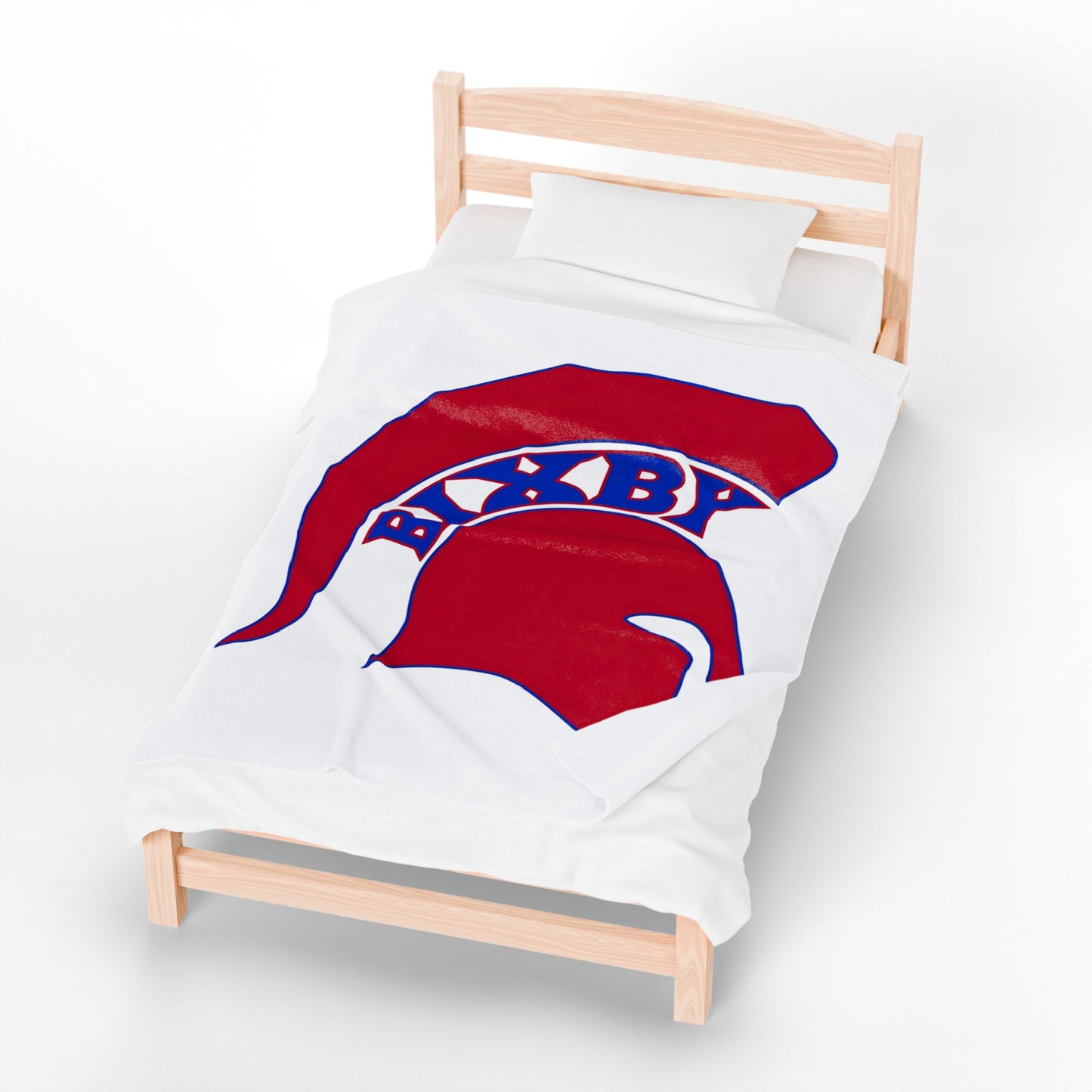 Spartan Red Logo Velveteen Plush Blanket