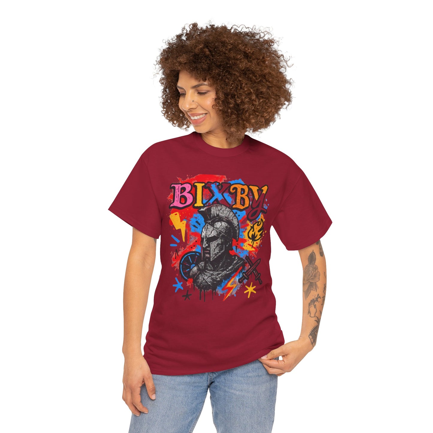 Bixby Spartan Graffiti Chaos Gildan Tee