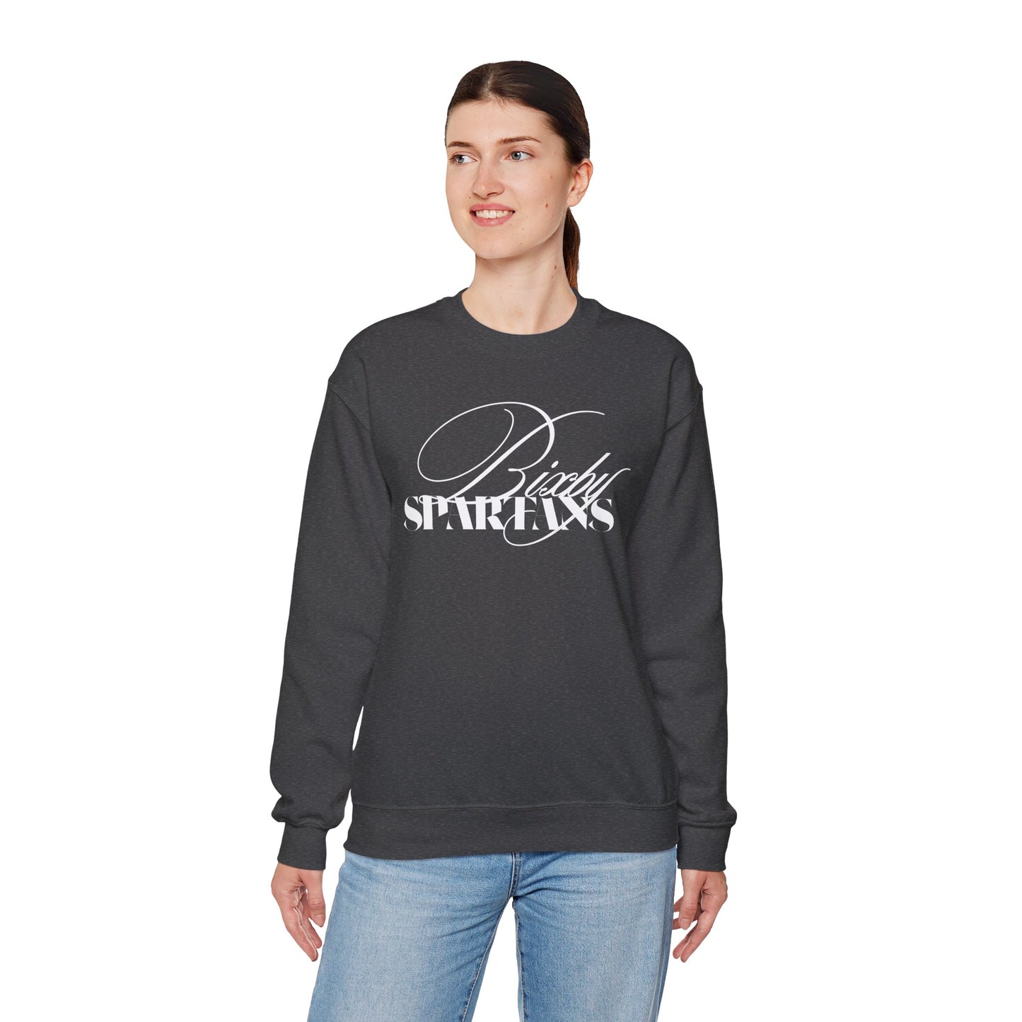 Bixby Spartans Cursive Gildan Sweatshirt