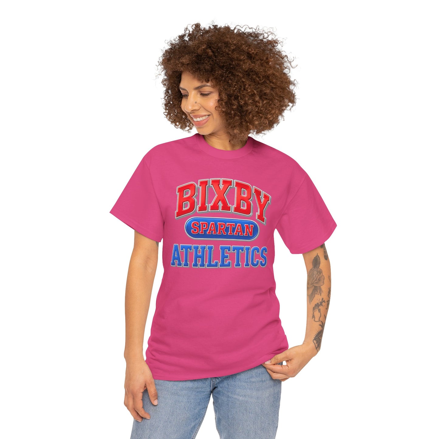 Bixby Spartan Athletics Metallic Gildan Tee
